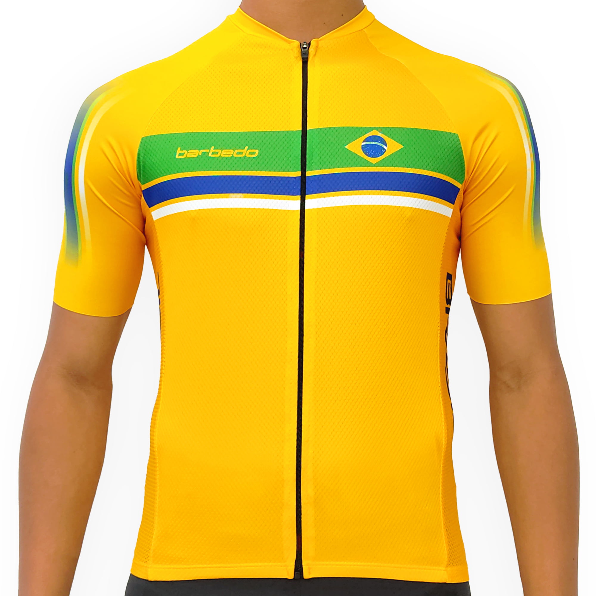 Camisa de Ciclismo Barbedo Brasil Amarela