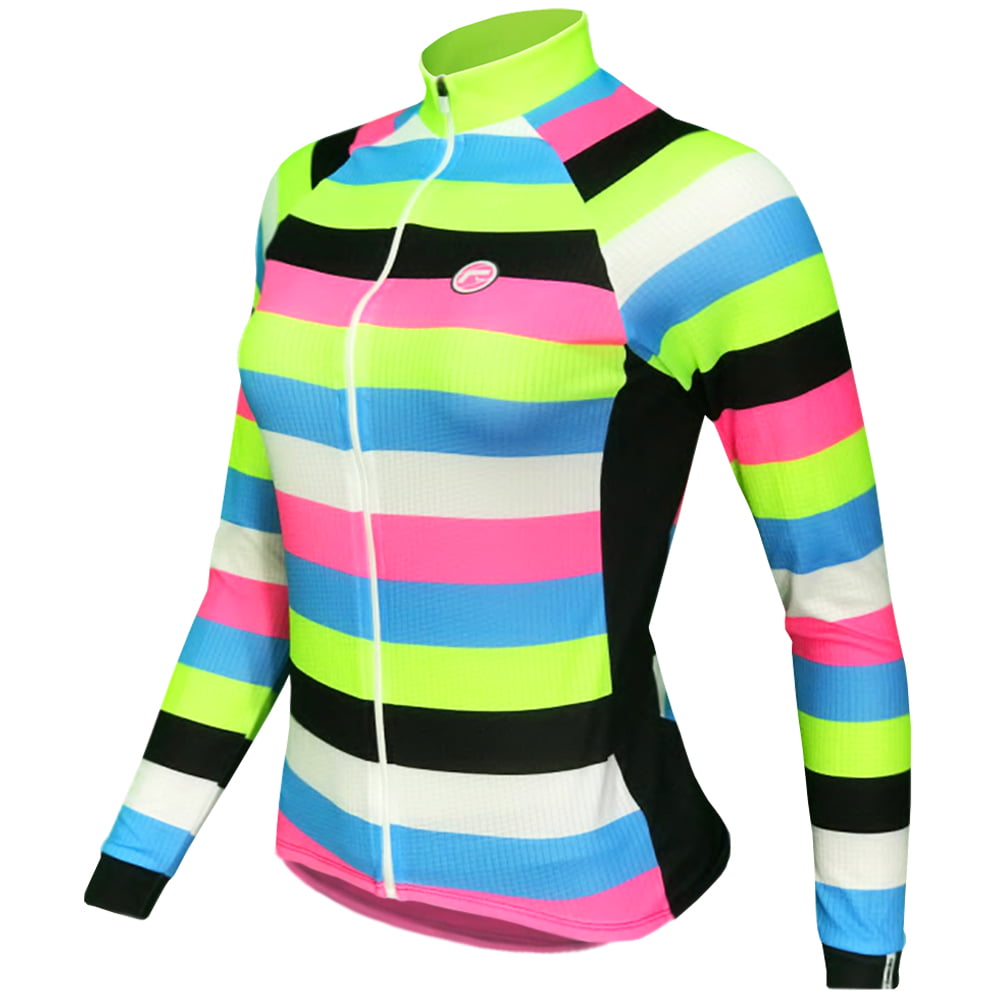 camisa de ciclismo feminina manga longa
