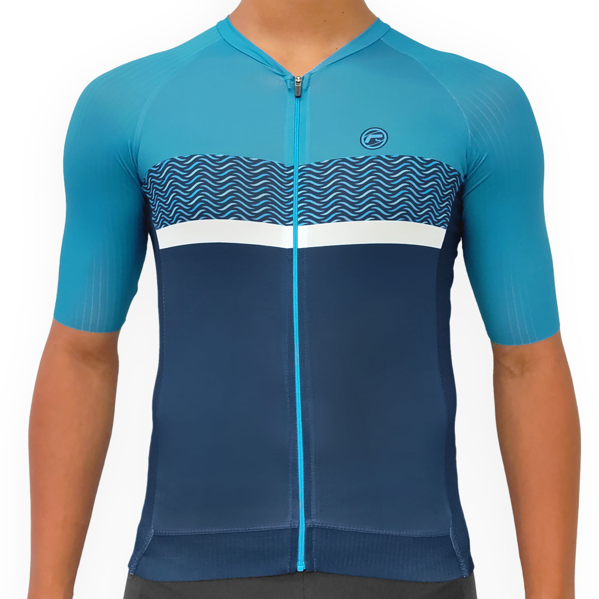 Camisa de Ciclismo Barbedo Giau Azul