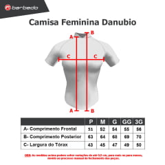 Camisa de Ciclismo Barbedo Feminina Danúbio