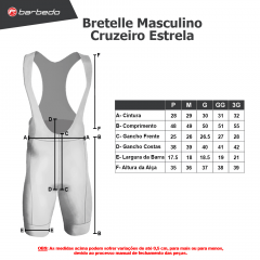 Bretelle de Ciclismo Barbedo Cruzeiro Estrela