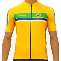 Camisa de Ciclismo Barbedo Brasil Amarela