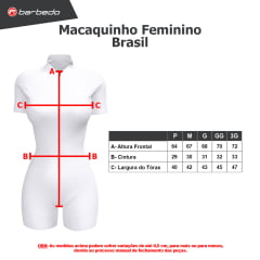 Macaquinho de Ciclismo Feminino Barbedo Brasil Branco