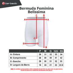 Bermuda de Ciclismo Feminina Barbedo Belíssima