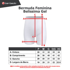 Bermuda de Ciclismo Feminina Barbedo Belíssima Gel