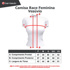 Camisa de Ciclismo Feminina Barbedo Vesúvio