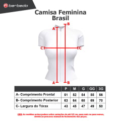Camisa de Ciclismo Feminina Barbedo Brasil Branca