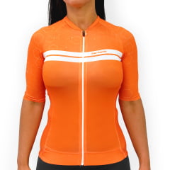 Camisa de Ciclismo Feminina Barbedo Crosetta Laranja
