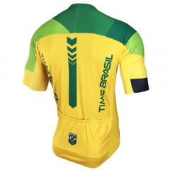 Camisa de Ciclismo Barbedo Time Brasil Amarela
