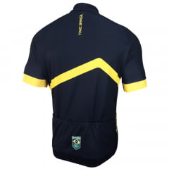 Camisa de Ciclismo Barbedo Time Brasil Azul/Amarelo