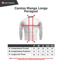 Camisa de Ciclismo Manga Longa Barbedo Paraguai